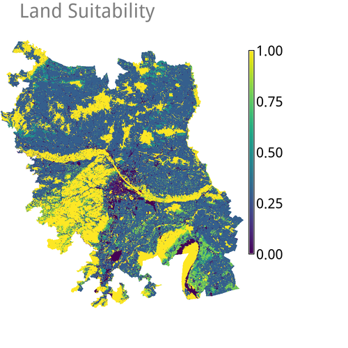Example of a land suitability input map