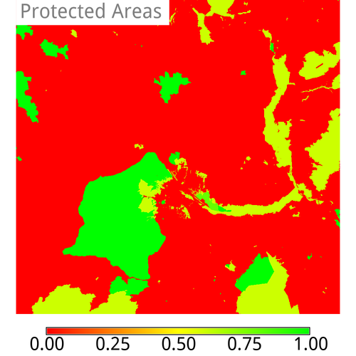 Example of a protected areas input map
