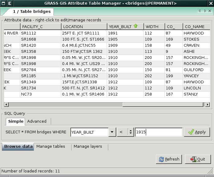 Attribute Table Manager