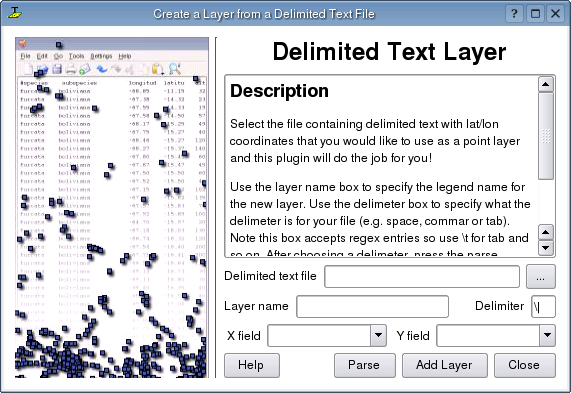 Add delimited text layer dialog